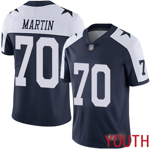 Youth Dallas Cowboys Limited Navy Blue Zack Martin Alternate 70 Vapor Untouchable Throwback NFL Jersey